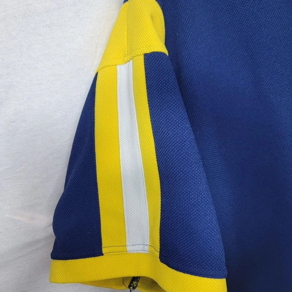 Vintage Y2k 90s Starter Black Label Navy And Yellow Snap Button Up Sz XL NBA MLB